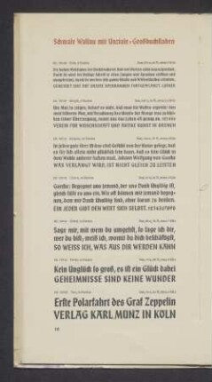 Schmale Wallau mit Unziale-Großbuchstaben