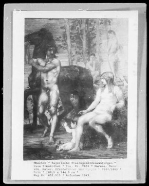 Pferdeführer und Nymphe