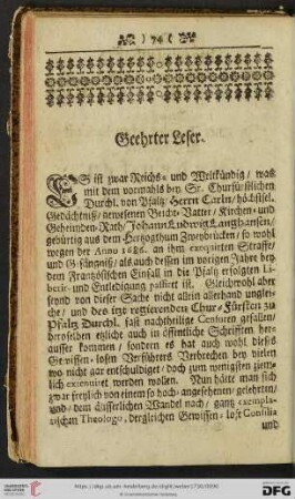 Geehrter Leser