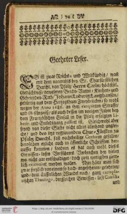 Geehrter Leser