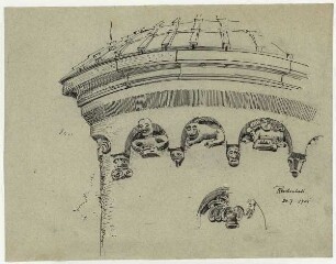 St. Zeno zu Reichenhall, Rundbogenfries auf Konsolen mit Relief