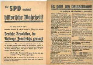 Überregionale Flugblätter der NSDAP und der SPD zur Reichstagswahl