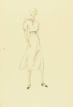 Frau in weißem Kleid