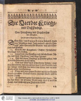 Die Vierdte Kriegs- und Buß-Predigt