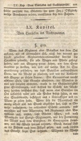 LX. Kapitel. Vom Einrücken ins Nachtquartier.