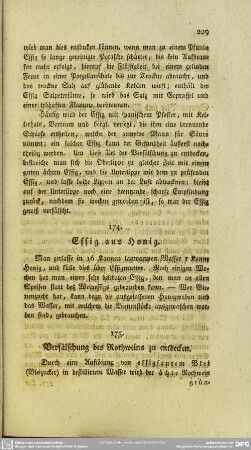 174. Essig aus Honig