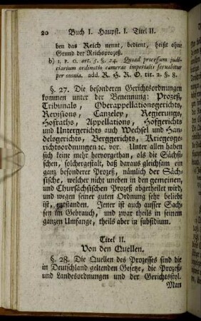 Titel II. Von den Quellen.