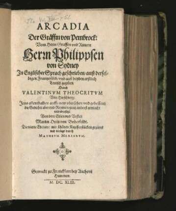 Arcadia Der Gräffin von Pembrock