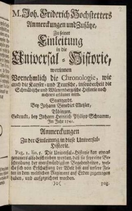 1-29, Einleitung in die Universal-Historie