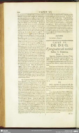 Caput VI. De Deo, Eiusq[ue] naturali notitia