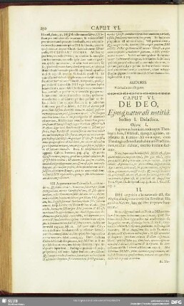 Caput VI. De Deo, Eiusq[ue] naturali notitia