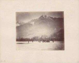 Winter an der Etsch bei Meran in Südtirol