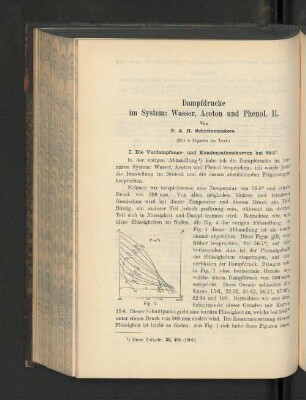 Dampfdrucke im System: Wasser, Aceton und Phenol. II.