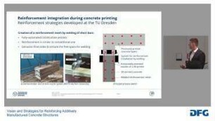 Strategies for integrating reinforcement into 3D concrete printing at the TU Dresden