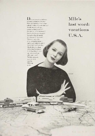 Modeaufnahme, Modell Ann Klem Tearsheet (Mademoiselle)