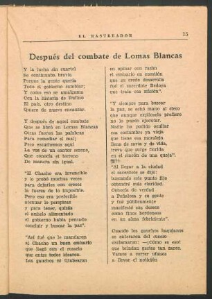 Después del combate de Lomas Blancas