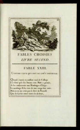 Fables Choisies Livre Second.