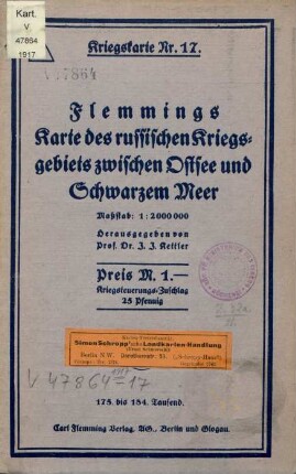 17: Das russische Kriegsgebiet zwischen Ostsee und Schwarzem Meer