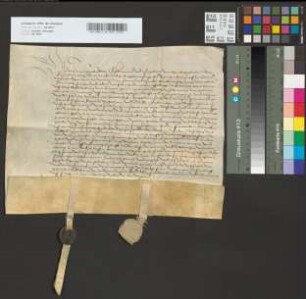 Die Brüder Johann von Hemberg, Ritter, Erbkämmerer, und Engelbrecht von Hemberg stellen dem Erzbischof Hermann den Pfandbrief über das Amt Kempen zurück.