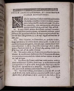 Legum Conciliationes, Et Controversiarum Resolutiones