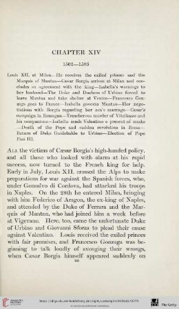 Chapter XIV: 1502-1503