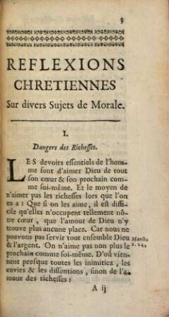 Réflexions chretiennes sur divers sujets de moral