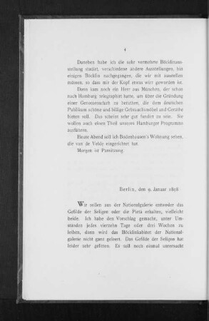 Berlin, den 9. Januar 1898