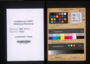 Entnazifizierung Hans Losermann , geb. 11.07.1906 (Handlungsgehilfe)
