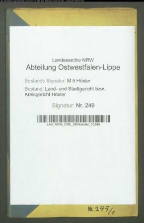 Testamente L. Lücking, Lüdeke, Lüdecke, Luke, Luken