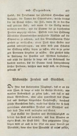 217, Akademische Freyheit und Gleichheit