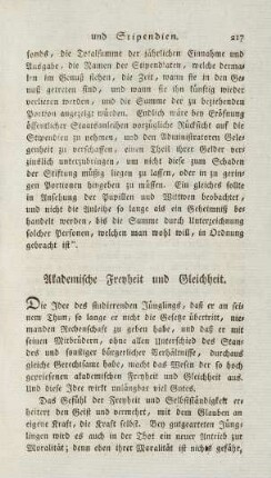 217, Akademische Freyheit und Gleichheit