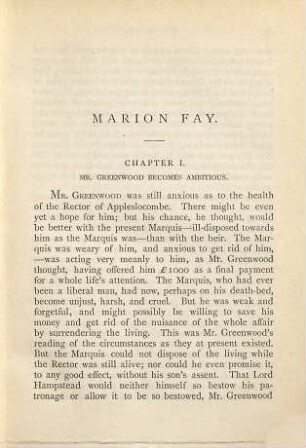 Marion Fay : a novel, 2