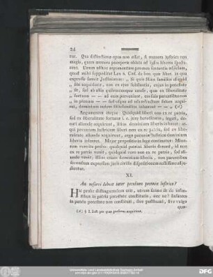 XI. An referri debeat inter peculium pecunia lustrica?