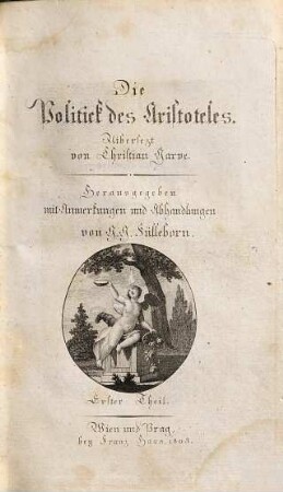 Die Politick des Aristoteles, Theil I,1