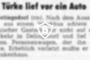 Türke lief vor ein Auto