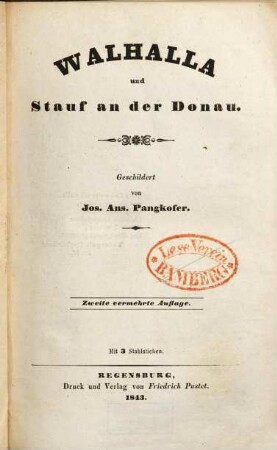 Walhalla und Stauf an der Donau