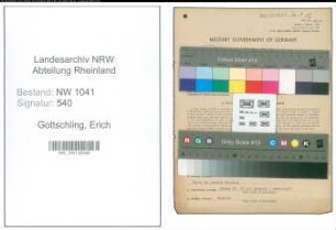 Entnazifizierung Erich Gottschling , geb. 03.08.1897 (Justizangestellter)