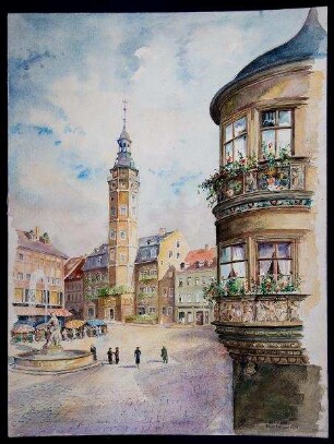 Blick auf Markt in Gera