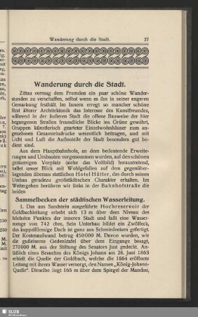 Wanderung durch die Stadt