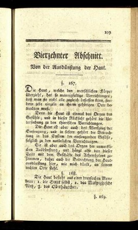 Vierzehnter Abschnitt. Von der Ausdünstung der Haut