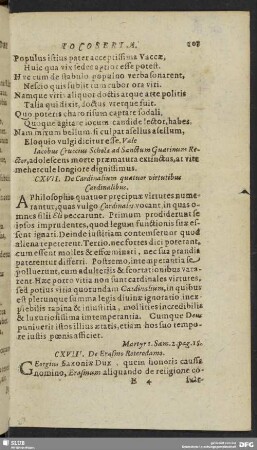 CXVII. De Cardinalium quatuor virtutibus Cardinalibus