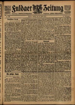 Ausgabe vom Freitag, den 14. Juli 1905.