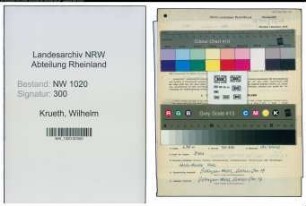 Entnazifizierung Wilhelm Krueth , geb. 09.03.1889 (Fabrikant)