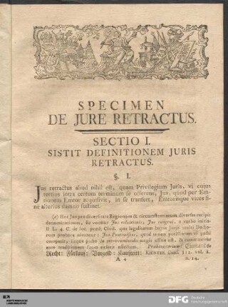 Sectio I. Sistit Definitionem Juris Retractus.