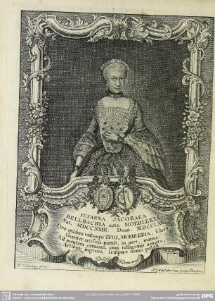 Susanna Jacobaea Hellbachia nata Moehleria. Nat. MDCCXXIII. Denat. MDCCLXX