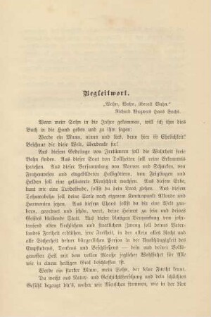 Begleitwort