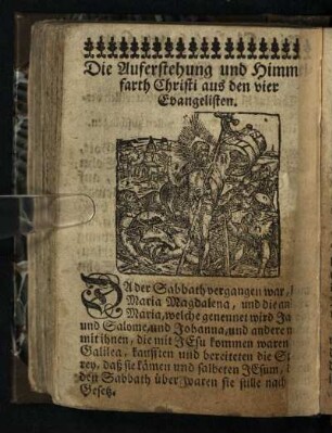 Die Auferstehung und Himmelfarth Christi aus den vier Evangelisten