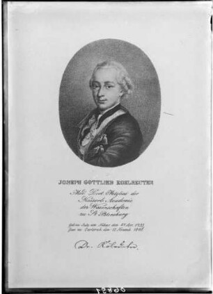 Karlsruhe Todesanzeige - Joseph Gottlieb Koelreuter geboren 27. April 1733 gestorben 12. November 1806