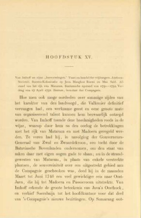 Hoofdstuk XV. Van Imhoff en zijne "hervormingen" ...