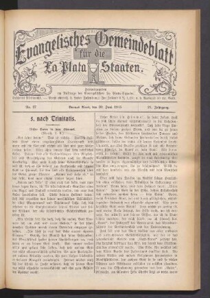 N°. 27. 30. Juni 1915